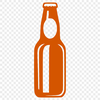 Bottle of Beer Vector Graphic A digital illustration of a bottle of beer with a label and contents.