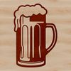Beer in a Glass Vector Graphic A glass containing a foamy beer, designed as a vector graphic.