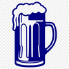 Glass of Cold Beer Illustration Image of a glass containing a cold beer, suitable for vector art designs.