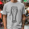 Beer Glass SVG Design A digital illustration of a glass filled with beer, suitable for printing or cutting on various materials.