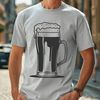 Beer in a Glass SVG Illustration A glass containing beer with condensation on the outside.