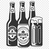 Beautiful Vector Beer Bottle Illustration A digital illustration of a beer bottle, created as a vector graphic for various design purposes.