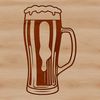 Vector Beer Illustration A stylized illustration of a glass of beer with frothy head, suitable for vector design or clip art.