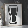 Bubbly Brew Illustration Illustrated glass of beer with foamy head.