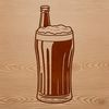 Beautiful Beer Design SVG File Download A digital illustration of a beer glass filled with frothy beer, suitable for vector art designs.