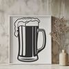 Digital Beer Illustration A digital illustration of a glass containing beer, suitable for vector graphics.