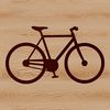A minimalist bicycle illustration created as a scalable vector graphic.