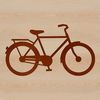 A detailed vector illustration of a bicycle with clean lines and minimalist design, ideal for cut files or web graphics.