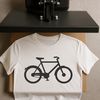 Vector illustration of a bicycle with detailed silhouette, suitable for cutting machines or laser engraving.