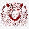 Vector Jaguar Design for Cricut and Laser Cutters Illustrative Jaguar design in vector format, suitable for various cutting machines and digital design tools.