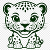 Free Vector Big Cat Design A stylized illustration of a jaguar, suitable for vector design projects.