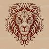 Regal Animal SVG Design Ornate illustration of a lion's head, featuring the majestic features of a big cat.