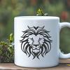 Wild Animal Icon - Regal Lion's Head A regal lion's head with a mane, depicted in vector style.