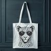 Fierce Feline with Flair An SVG graphic design featuring a big cat with trendy shades.
