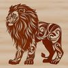 Realistic Standing Lion SVG Art A standing lion, depicted in a realistic style, suitable for vector art designs.