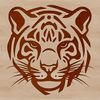 Large wild cat with distinctive markings and ears perched on hind legs.