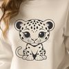 Free Vector Art of a Majestic Jaguar SVG illustration of a jaguar, a large feline animal with distinctive spots.