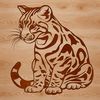 A wild animal native to the Americas, depicted in a seated position as a vector design.