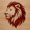 Wild Savannah Icon - Lion's Face SVG illustration of a lion's head, a wild animal commonly found in African savannas.