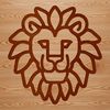Large Wild Animal Silhouette A large feline animal with a distinctive mane and sharp claws, commonly found in savannas and grasslands.