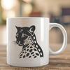 Ocelot Wild Animal Head Design A wild animal head illustration of an ocelot.
