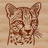 A wild South American big cat with a distinctive coat pattern, shown in vector format.