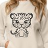 Geometric Jaguar Silhouette Illustrated jaguar vector graphic in bold lines and geometric shapes.