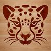 An illustration of a wild animal, specifically a big cat with a distinctive head, created as a vector graphic.