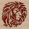 Elegant Safari Animal Clipart A stylized illustration of a lion's head with ornate details, suitable for vector art and cutting machine designs.