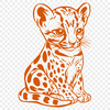 Stunning Sitting Big Cat Illustration