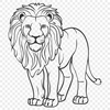 Creative Standing Lion Printable Image - PNG