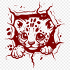 Stunning Big Cat Printable Artwork - Free PNG