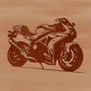 Motorcycle Illustration with Detailed Design A high-quality SVG illustration of a motorcycle with detailed design elements.