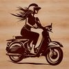 A high-quality digital illustration of a motorcycle, suitable for graphic design projects.