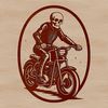 A detailed vector design of a motorbike, suitable for various uses such as cutting machines or digital art software.