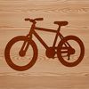 A simple illustration of a bicycle in outline form, ideal for digital cutting machines like Cricut or laser cutters.