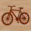 A simple illustration of a bicycle in silhouette form, designed for digital cutting machines like Cricut.