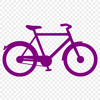 A simple vector graphic illustration of a bicycle.