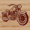 Simple Vector Motorcycle Illustration A simple line art illustration of a motorcycle in vector format.