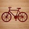A minimalist vector illustration of a bicycle in silhouette form.