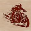 Vector Motorbike Silhouette An accurate representation of a motorbike in vector format for digital editing and cutting applications.