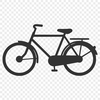 A simple illustration of a bicycle with clean lines and minimal details, suitable for digital use.
