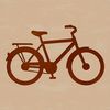 A simple bicycle illustration designed for digital cutting and crafting projects.
