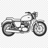 Motorcycle Vector Image In DXF File Format For Free Download