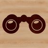 Free Vector Binoculars Clip Art A pair of binoculars made from vector lines, suitable for cutting or laser engraving.