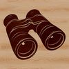 Outdoor Adventure Companion Illustration Binoculars for outdoor enthusiasts with a simple vector design.