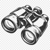 Binoculars Digital Art In DXF File Format For Free Download