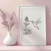 Colorful Hummingbird Design An intricately designed vector graphic of a hummingbird with detailed plumage, suitable for various design applications.