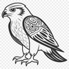 Bird in Flight Vector Art A detailed illustration of a falcon in mid-flight, suitable for vector art designs.