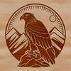 A majestic bird perched on a branch, rendered in vector art.